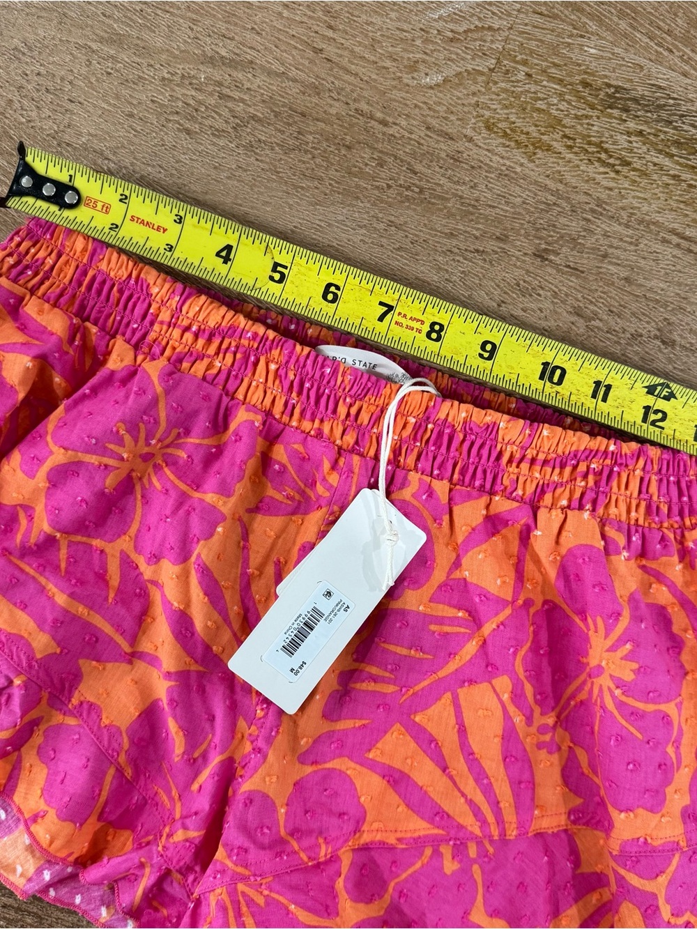 Altar'd State Pink & Orange Floral Pull-On Athletic Shorts - Picture 4 of 5
